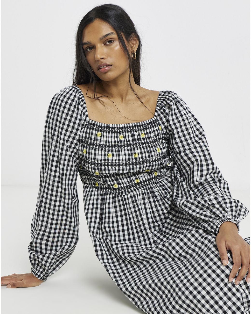 Simply Be Blue Embroidered Midi Dress
