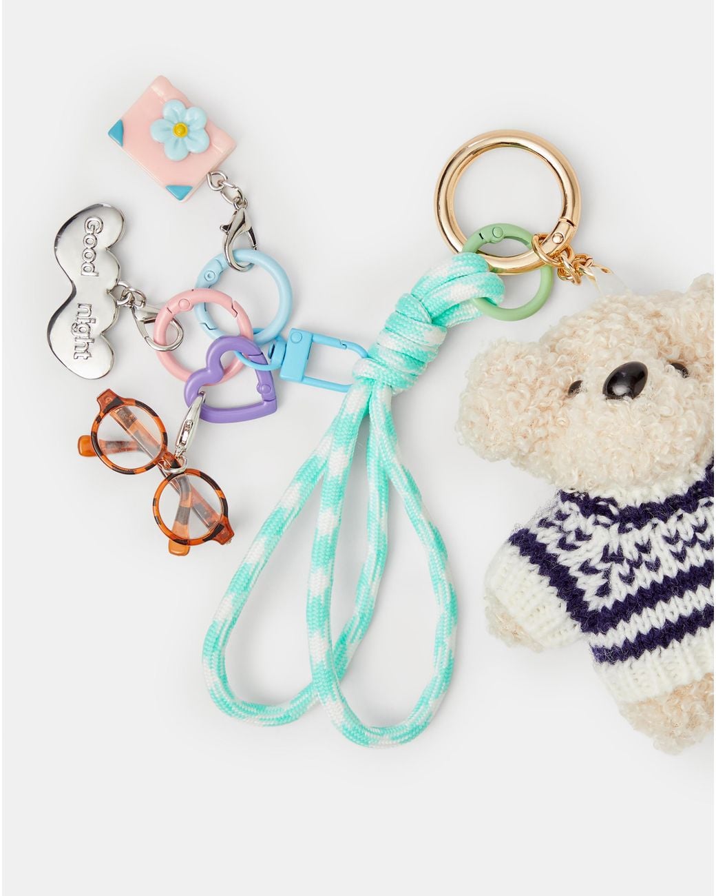 Accessorize White Snuggle Pup Bag Charm
