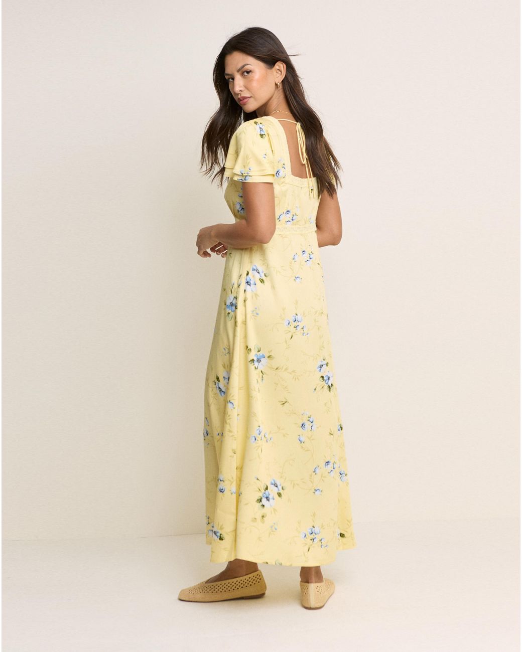 Nobody's Child Natural Iris Midi Dress