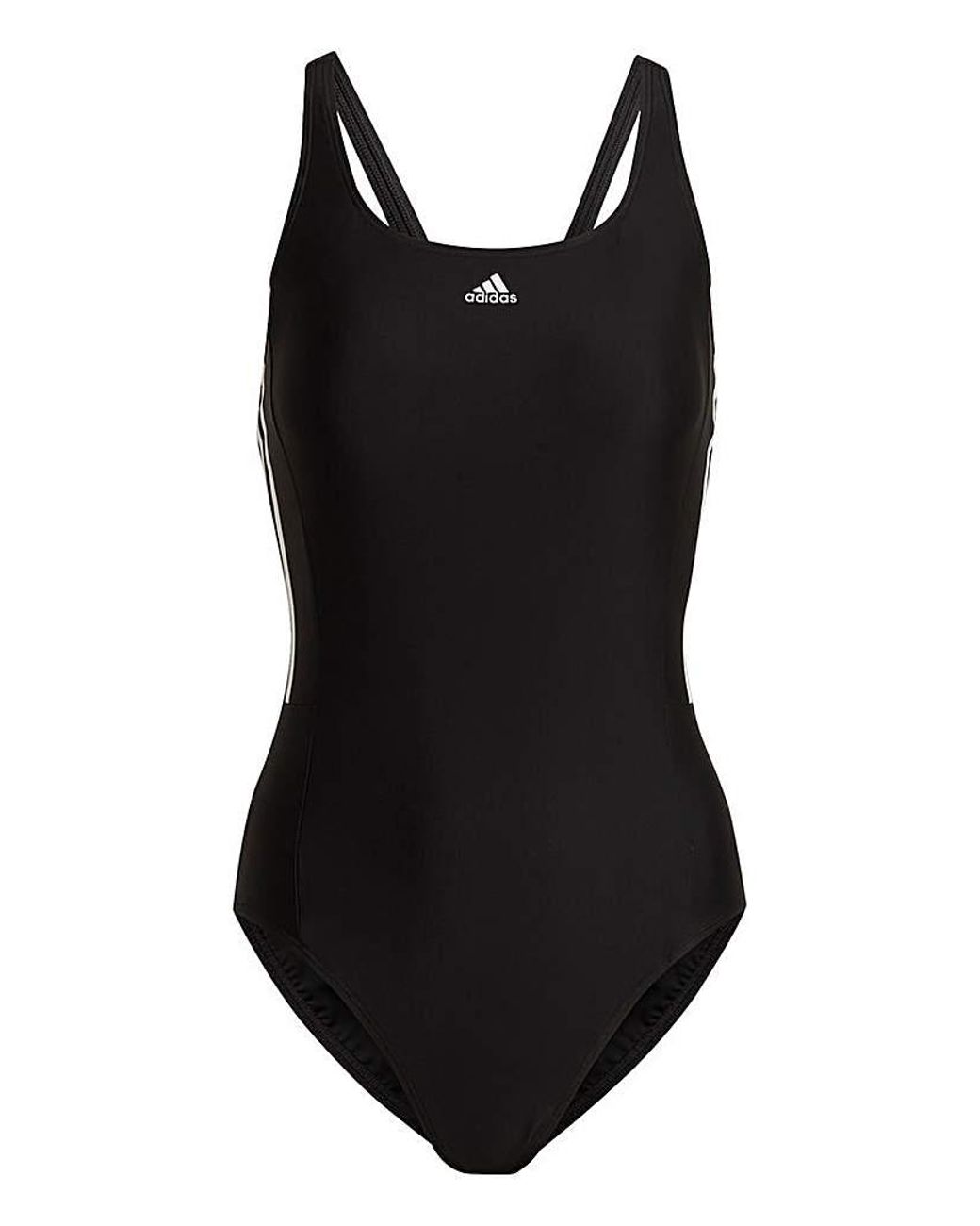 Adidas Black 3 Stripes Swimsuit