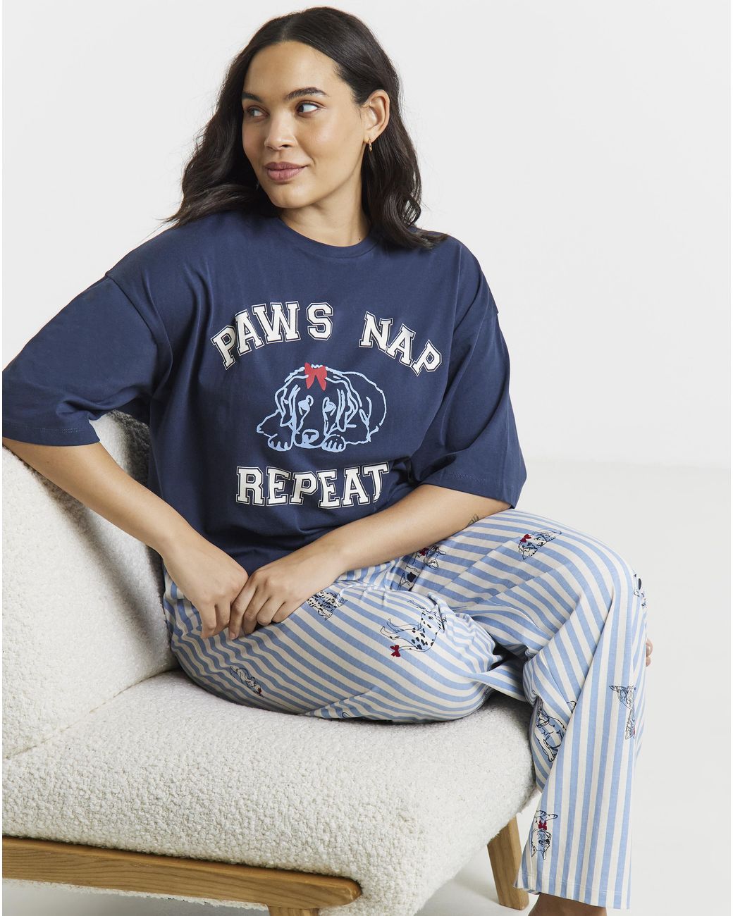 Pretty Secrets Blue Paws Nap Repeat Pyjama Set