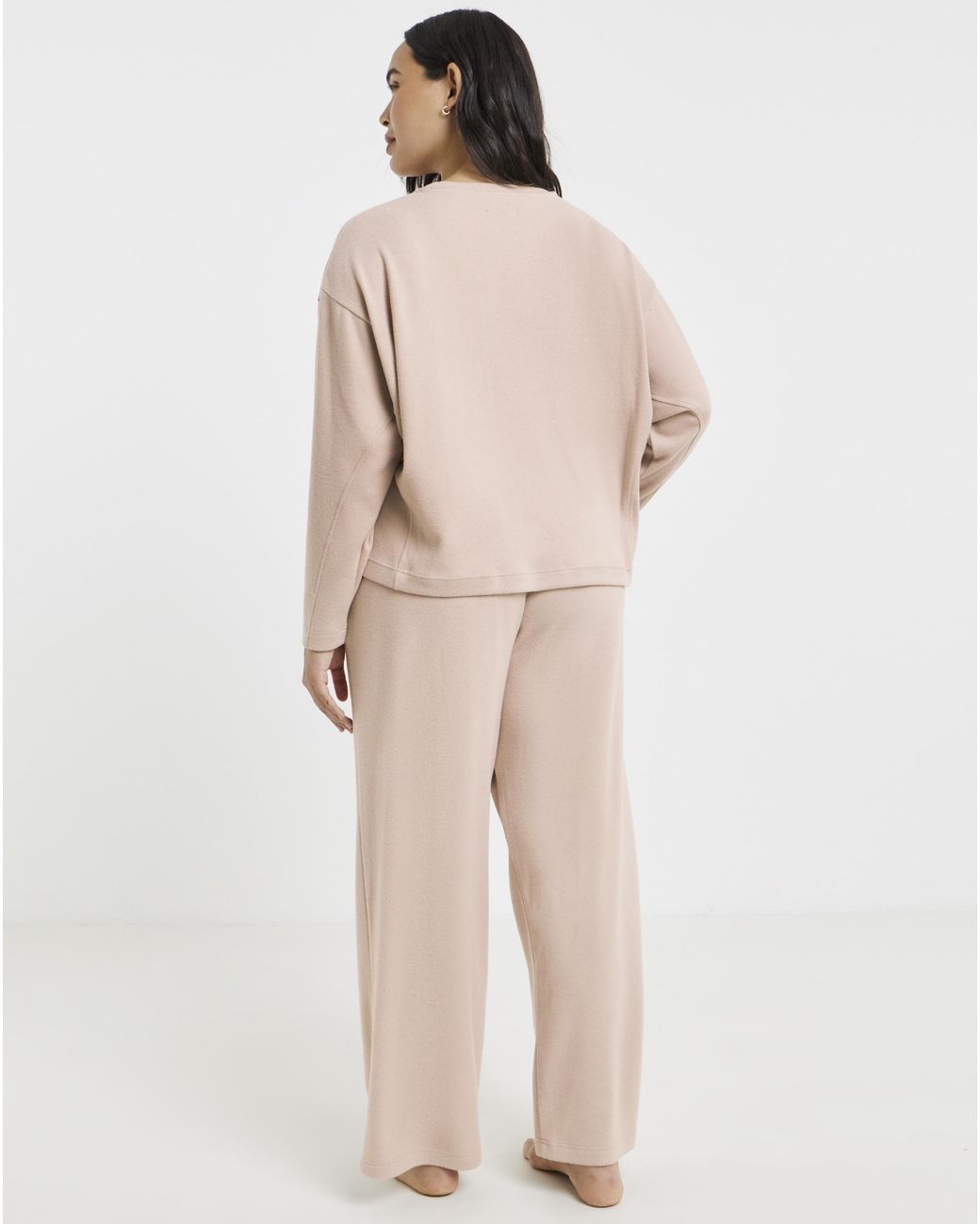 Figleaves Natural Soft Knit Batwing Lounge Set