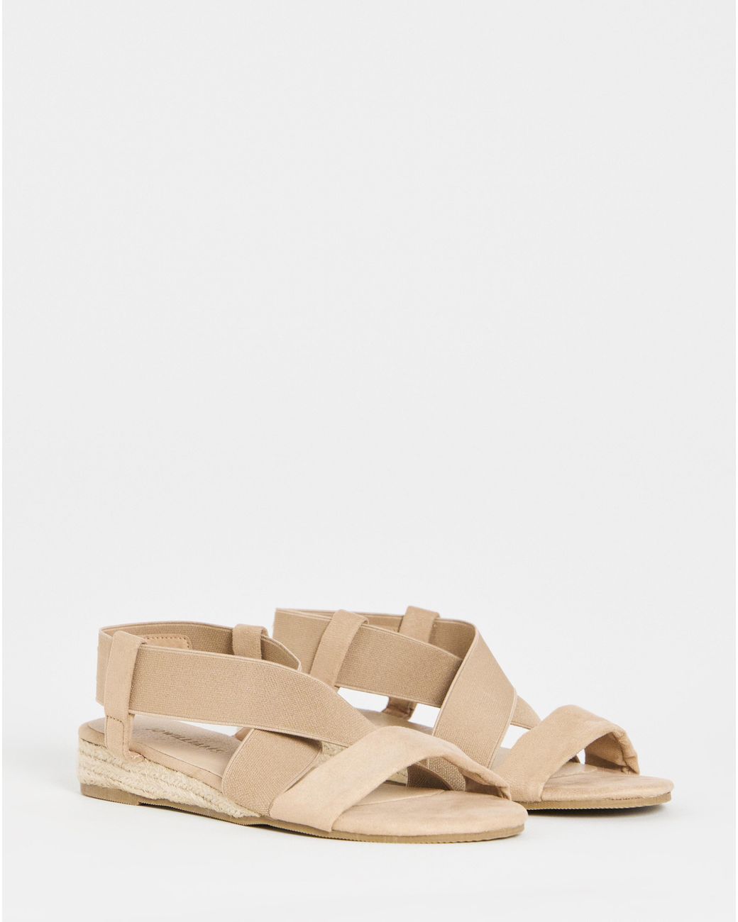 JD Williams Natural Low Wedge Espadrilles Wide