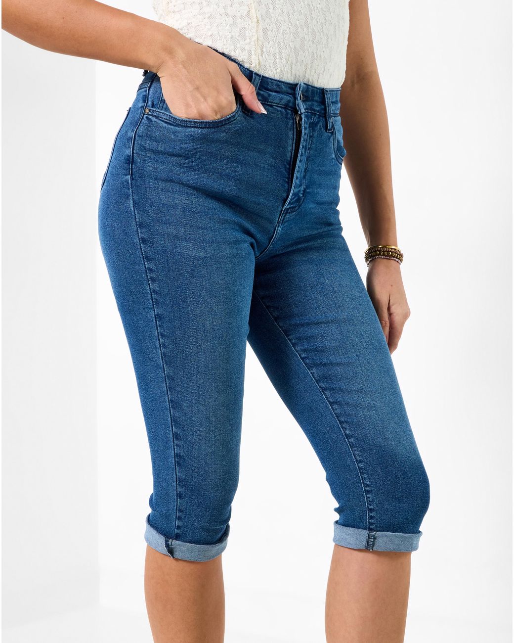 Joe Browns Blue Lexie Denim Capri Pants