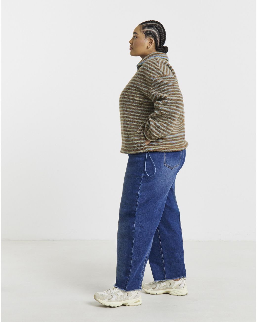 Simply Be Multicolor Stripe Borg