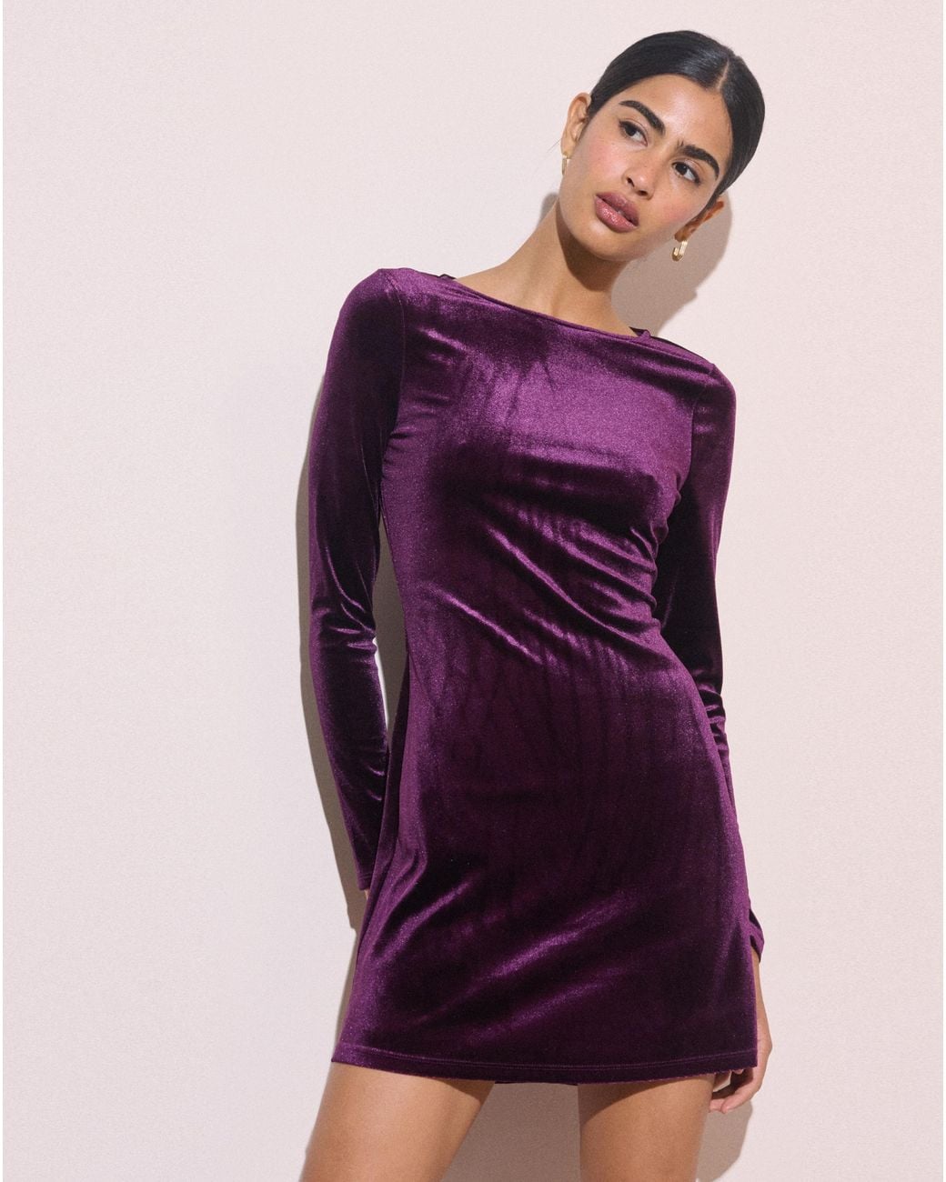 Nobody's Child Purple Petite Bobbie Mini Dress