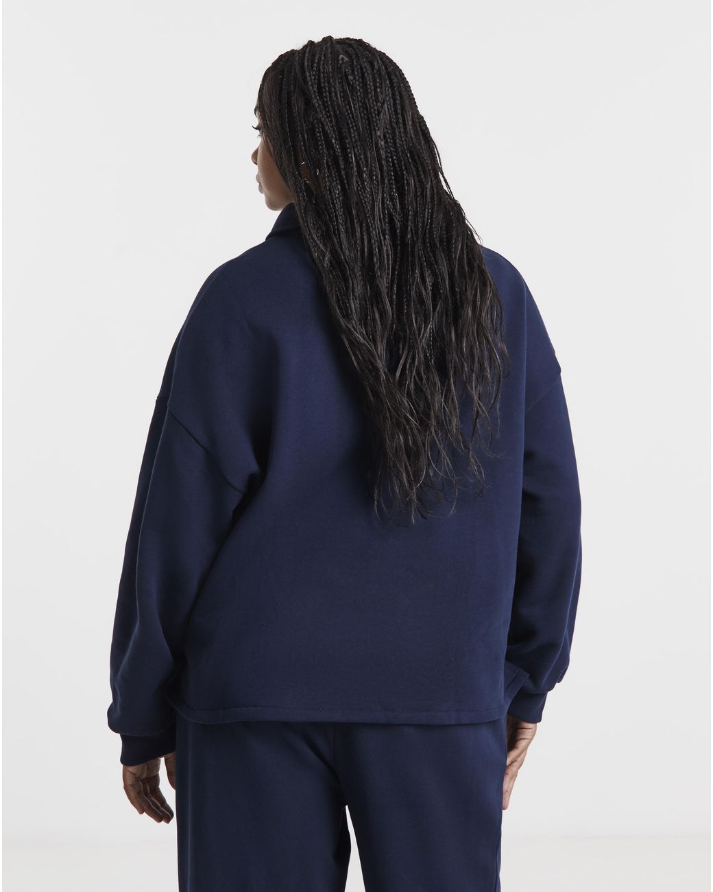 Simply Be Blue Polo Neck Sweatshirt