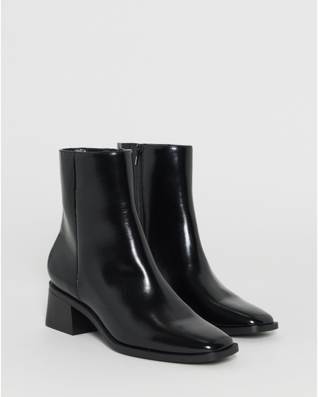 Simply Be Black Square Toe Ankle Boot Wide