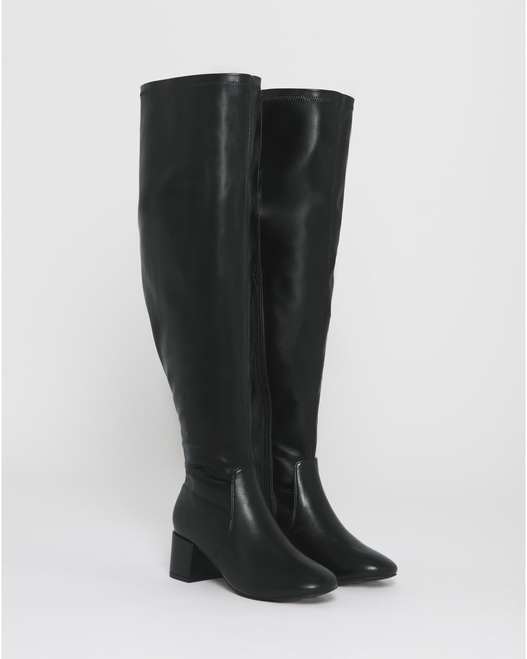 Simply Be Black Otk Stretch Toggle Boot Wide C/Sc