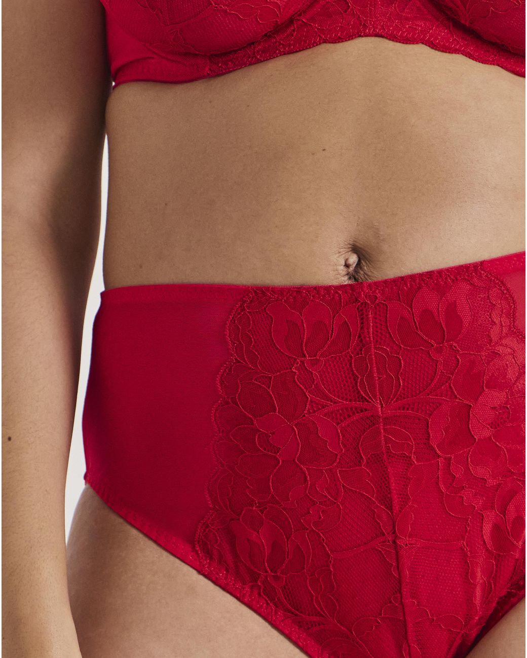 Pretty Secrets Red Ivy Full Brief Knickers