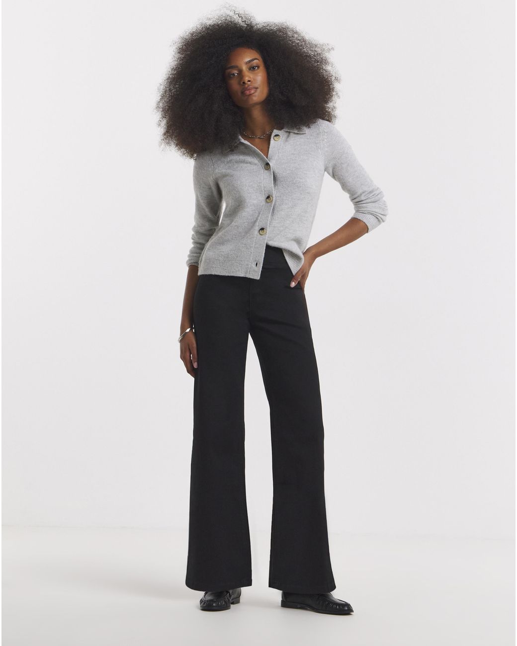 Simply Be White Wide Leg Weekender Jeggings