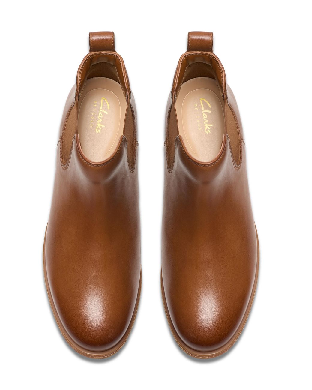 Clarks Brown Chelsea Ankle Boot Wide
