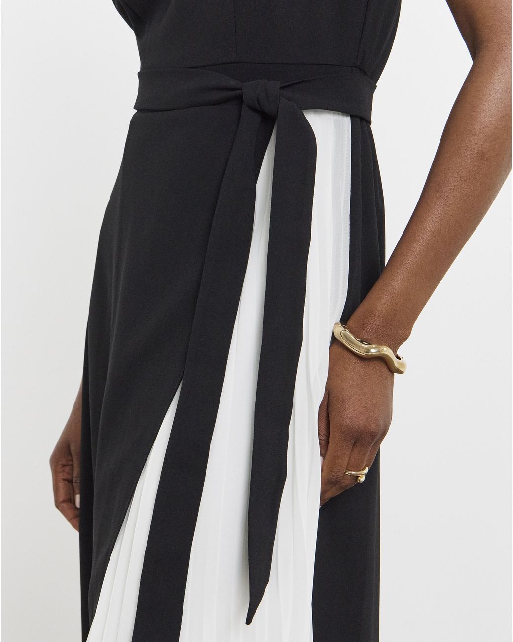 Joanna Hope Black Dress With Pleated Panel