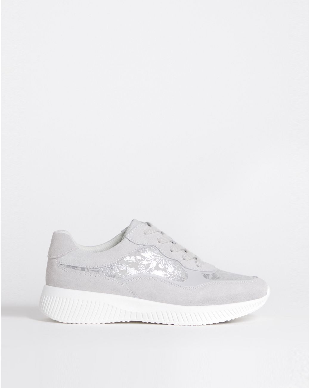 Heavenly Soles Natural Lace Up Trainer Detail E Fit