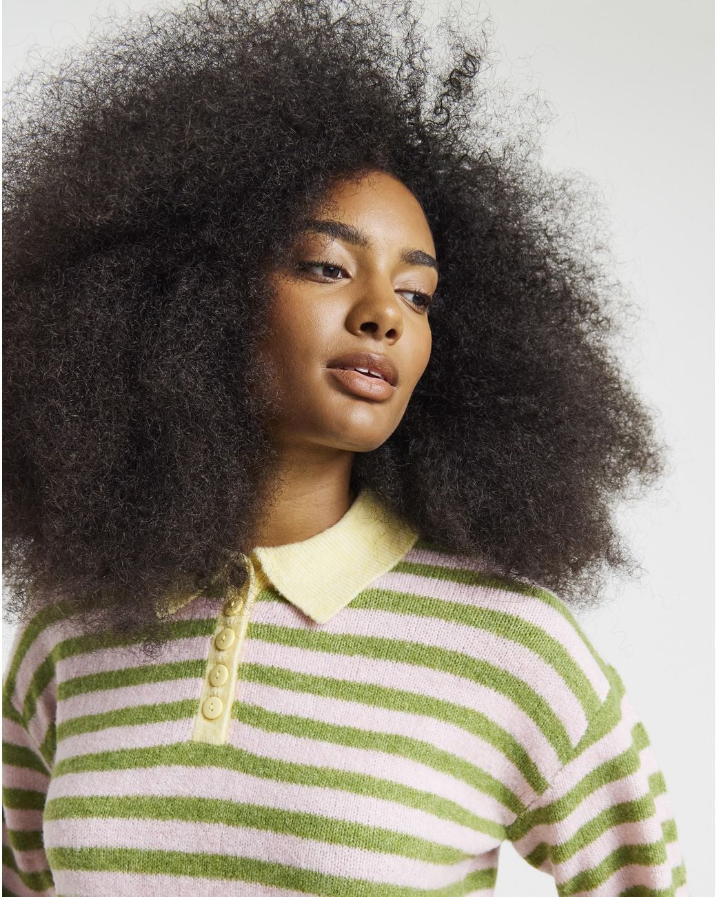 Simply Be Multicolor Stripe Sponge Polo
