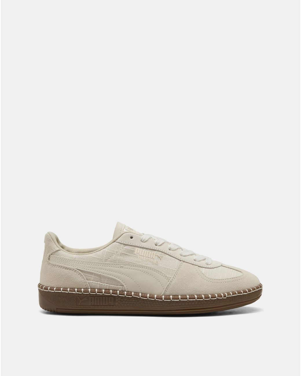 PUMA White Palermo Vintage Suede Trainers