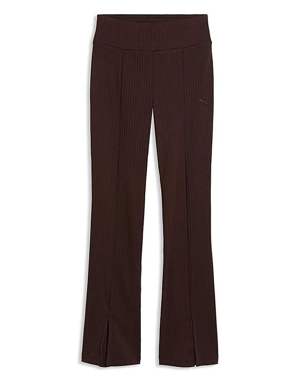 PUMA Brown Her Rib Flared Leggings