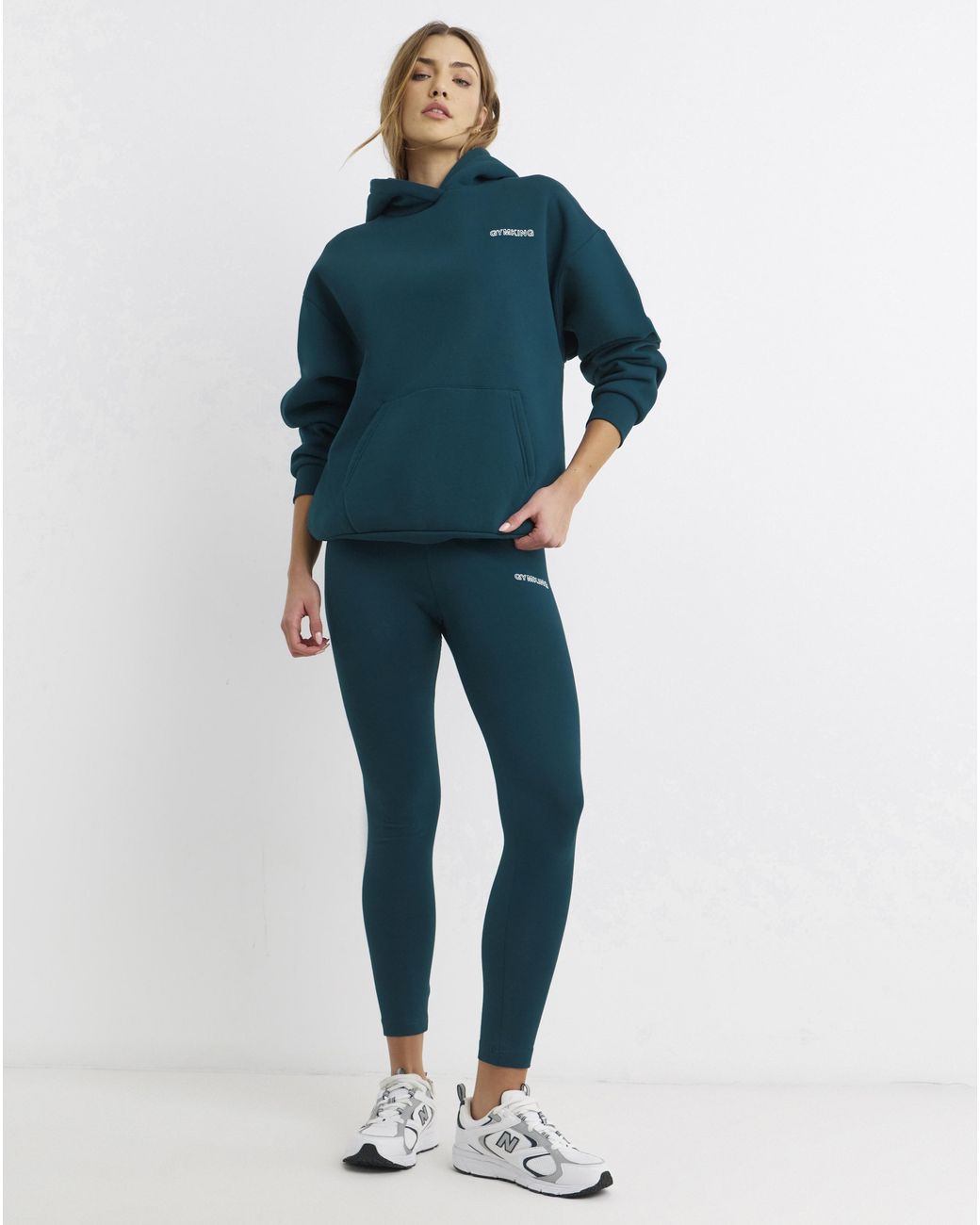 Gym King Blue Dynamic Oversized Hoodie