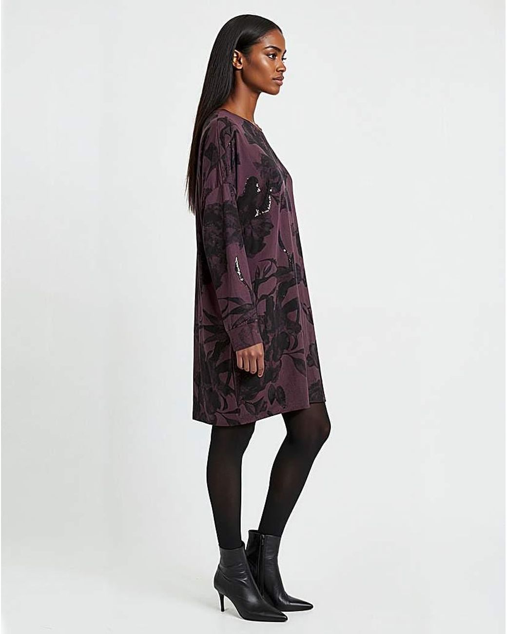 Religion Red Mini T-Shirt Sequin Dress