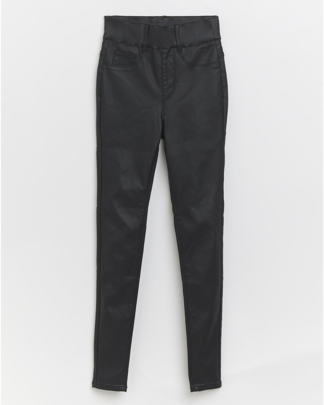 Simply Be Blue Coated Skinny Jeggings