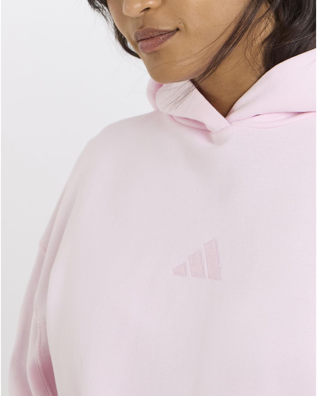 Adidas Pink Small Chest Logo Hoodie