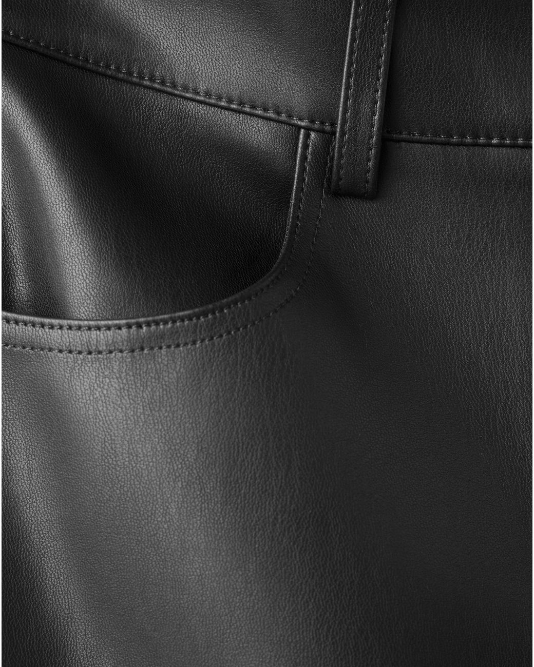 Mango White Connie Faux Leather Flared Trouser