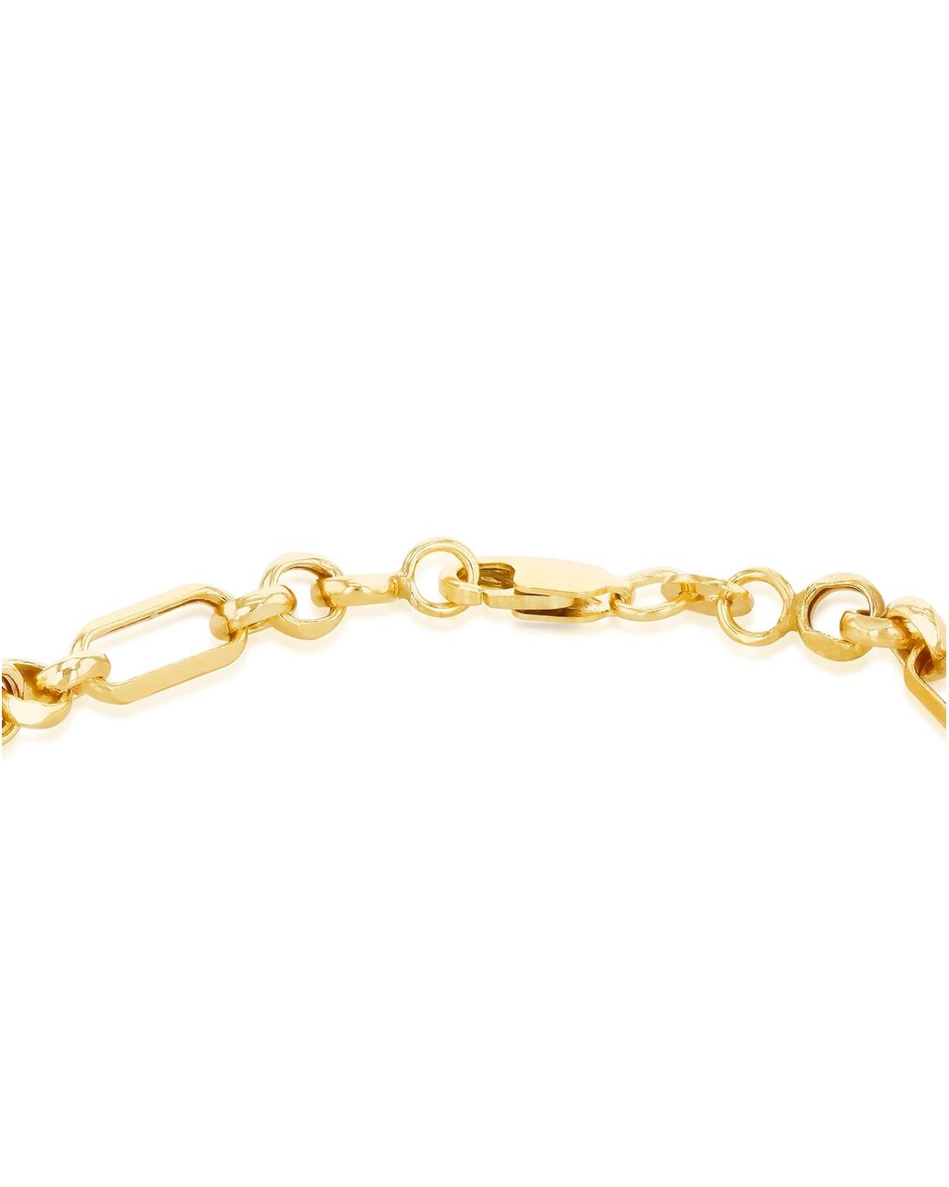 iJewel Metallic 9Ct Figaro Belcher Bracelet