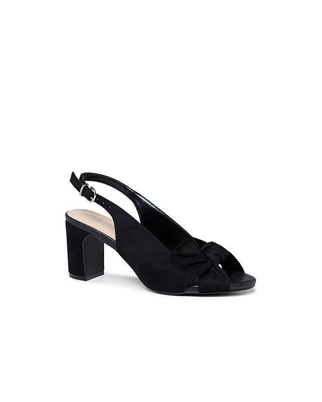 Paradox London Black Noreen Wide Fit Sandals