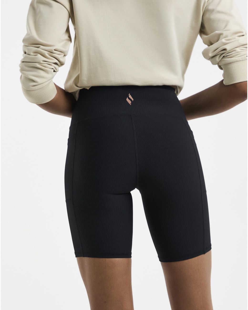 Skechers Black Go Flex Rib 8 Bike Shorts
