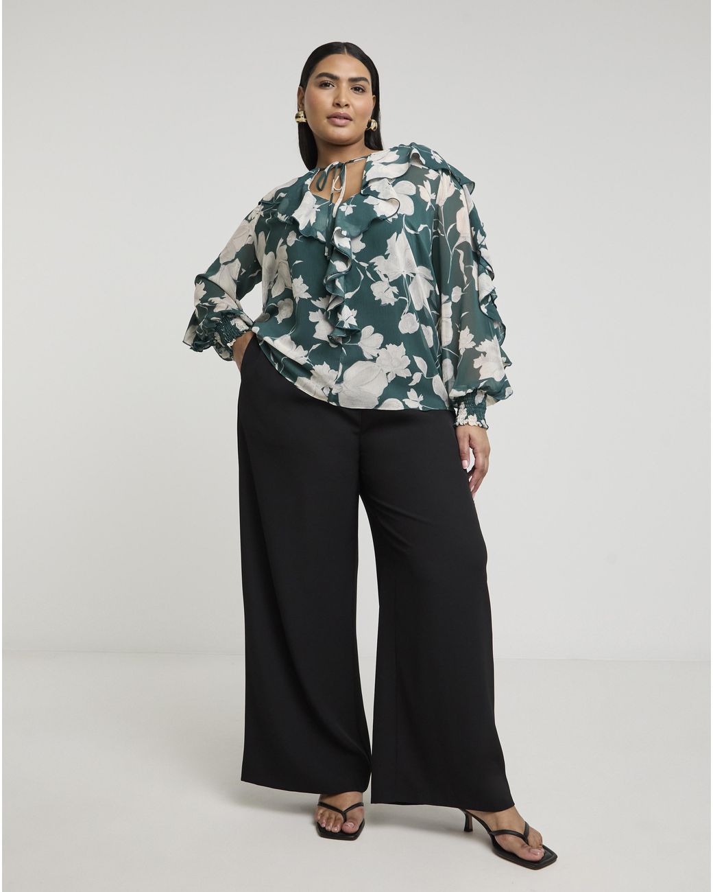 Joanna Hope Black Wide Leg Trousers