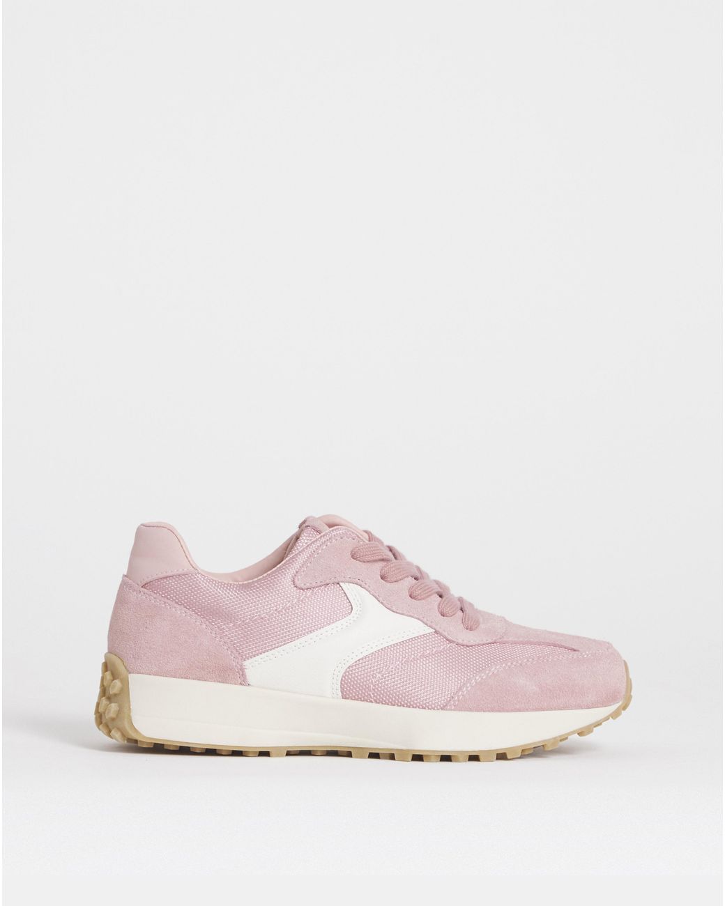 Simply Be Blue Retro Runner Trainer Wide Fit