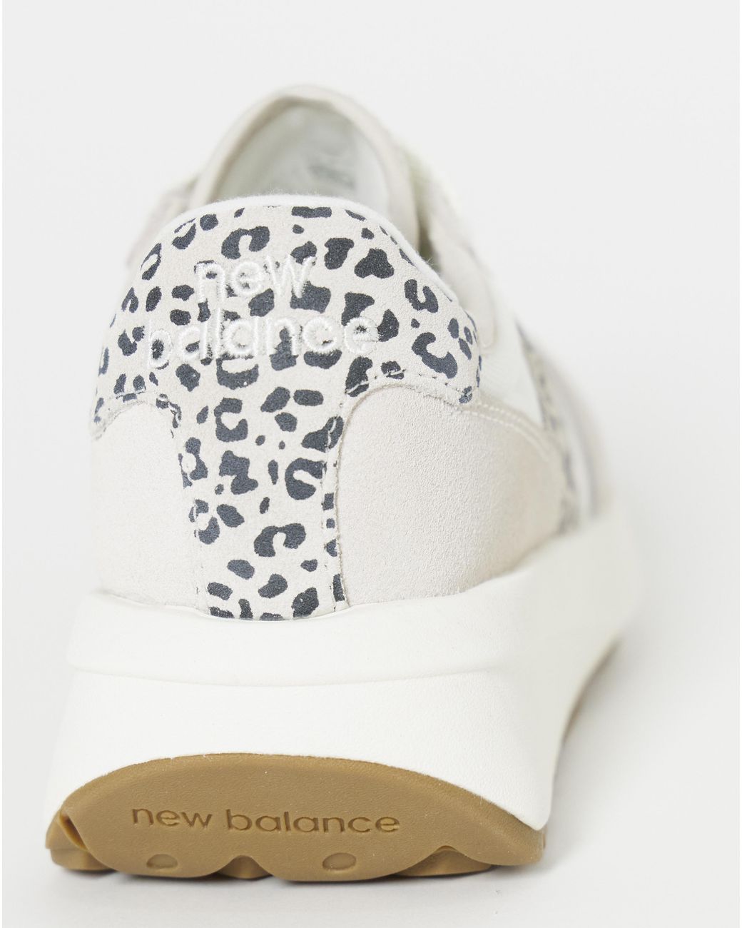 New Balance White 370 Animal Print Trainers