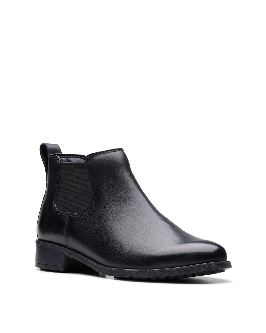 Clarks Black Chelsea Ankle Boot Wide