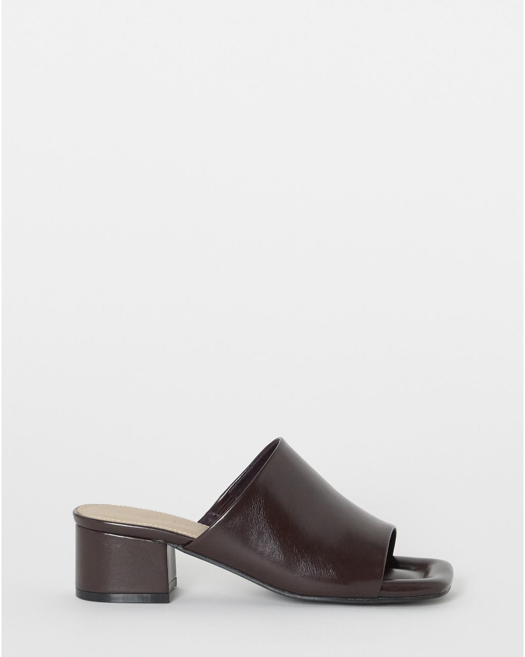 Simply Be White Low Block Heel Mules Extra Wide Fit