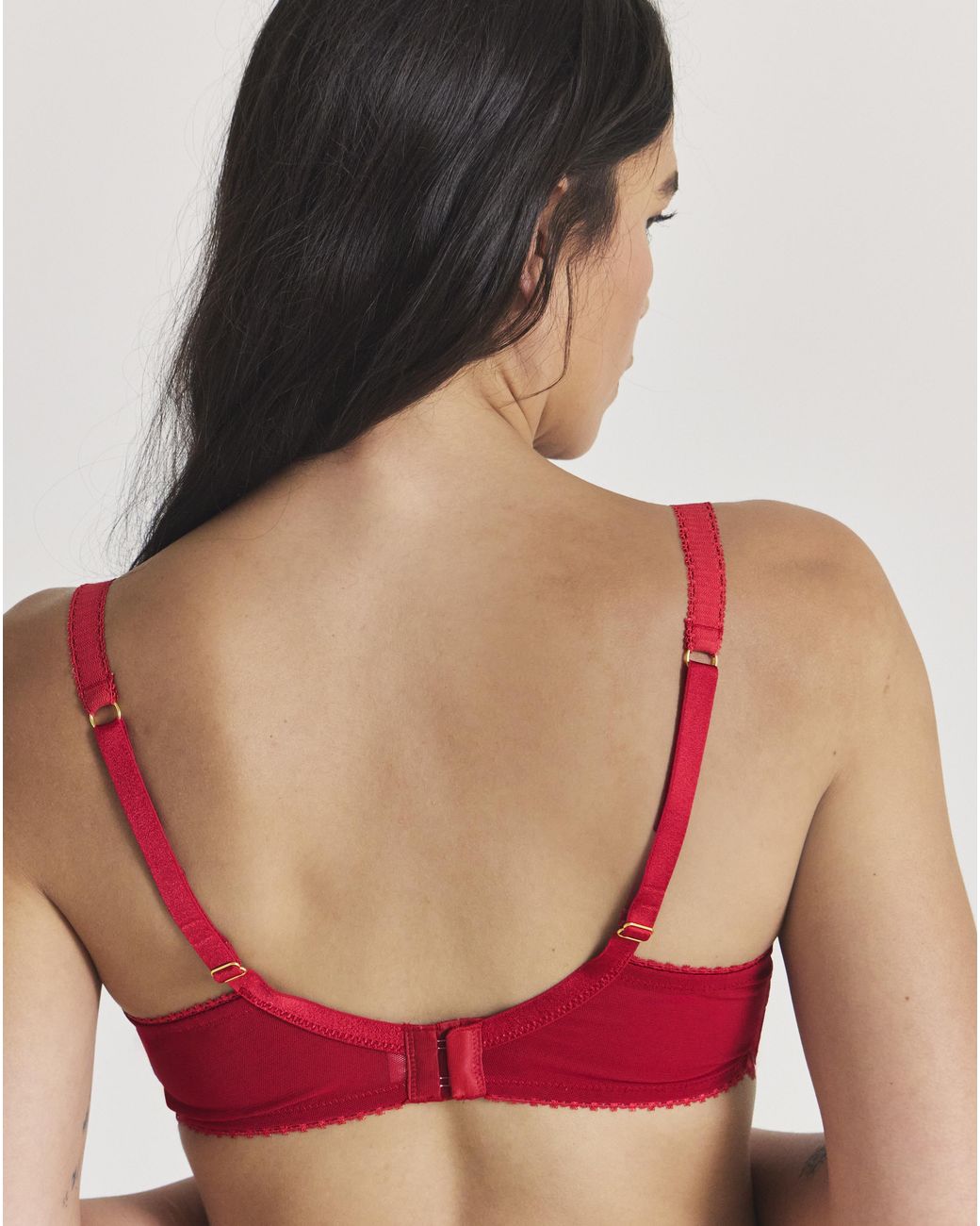 Pretty Secrets Red Eyelash Lace Balcony Bra