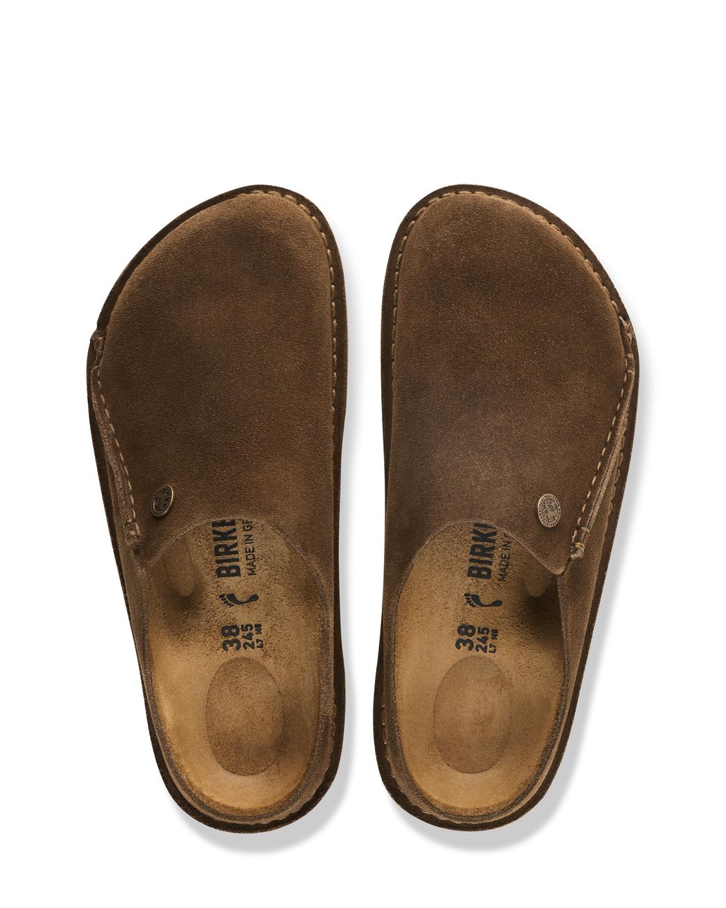 Birkenstock Brown Zermatt Suede Leather Mule