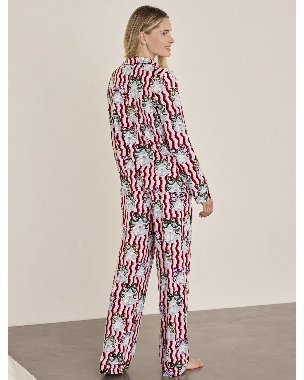 Chelsea Peers Pink Classic Long Button Up Set