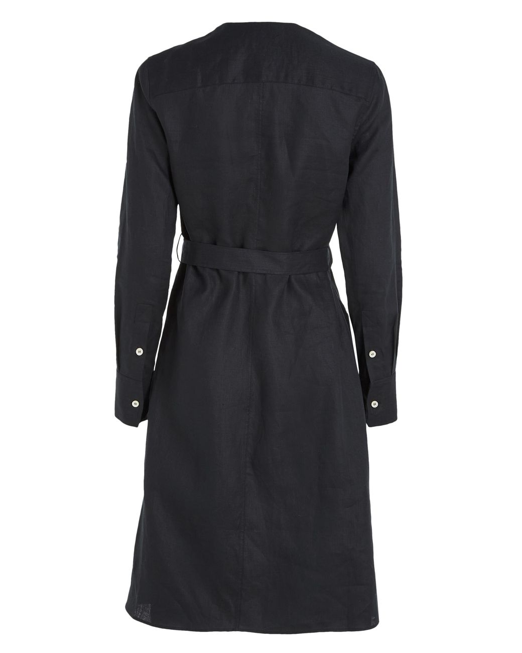 Calvin Klein Black Linen Midi Dress