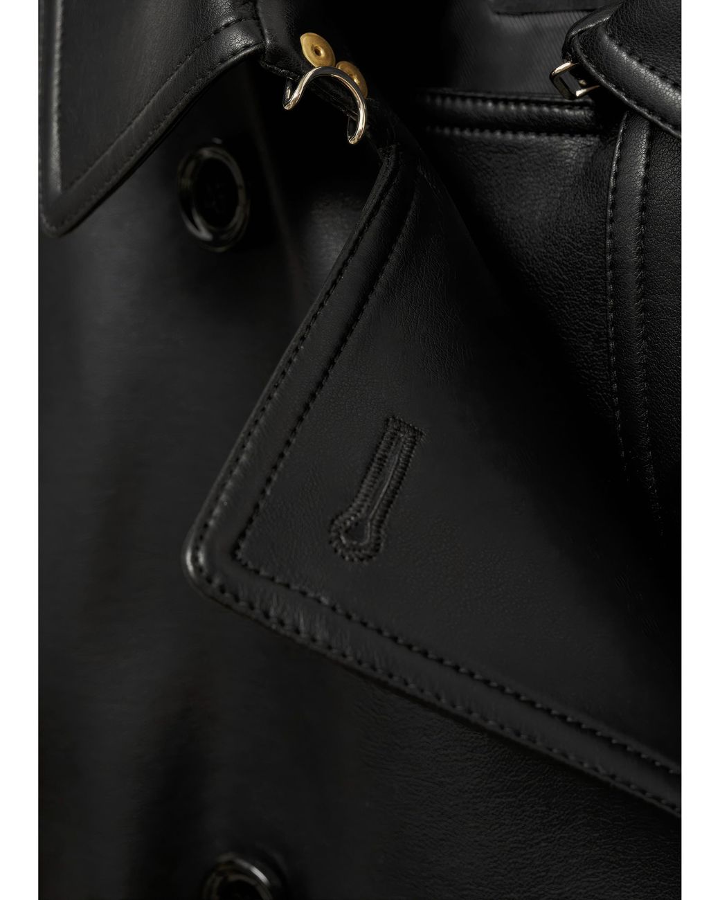 Mango Black Trenchcoat Polanapu