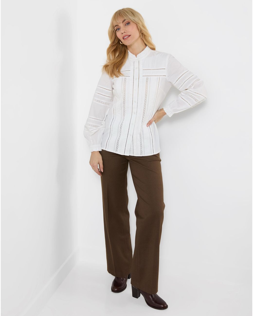 Joe Browns White Collared Blouse