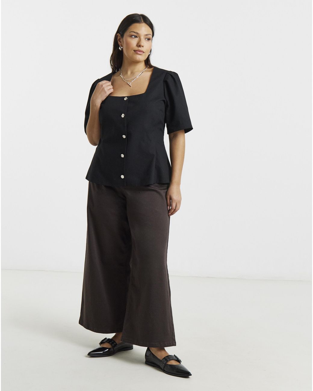 Simply Be Black Peplum Blazer