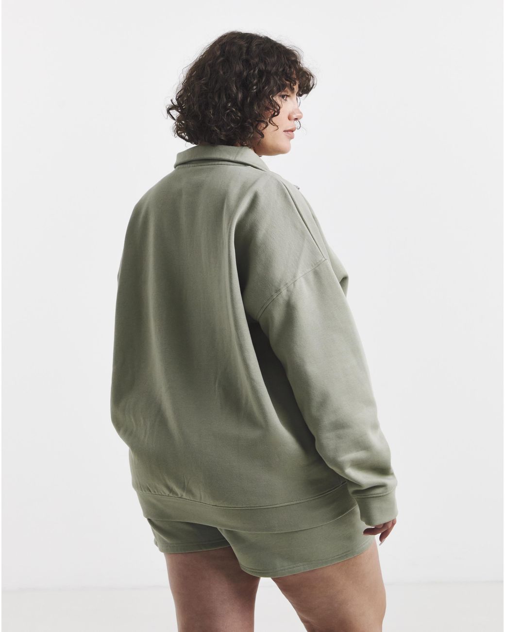 Gym King Green Shadow 1/4 Zip Funnel Neck