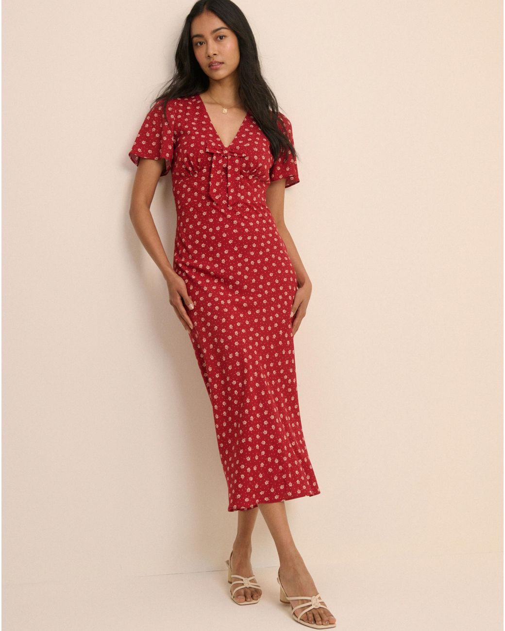 Nobody's Child Red Nobodys Child Faith Midi Dress