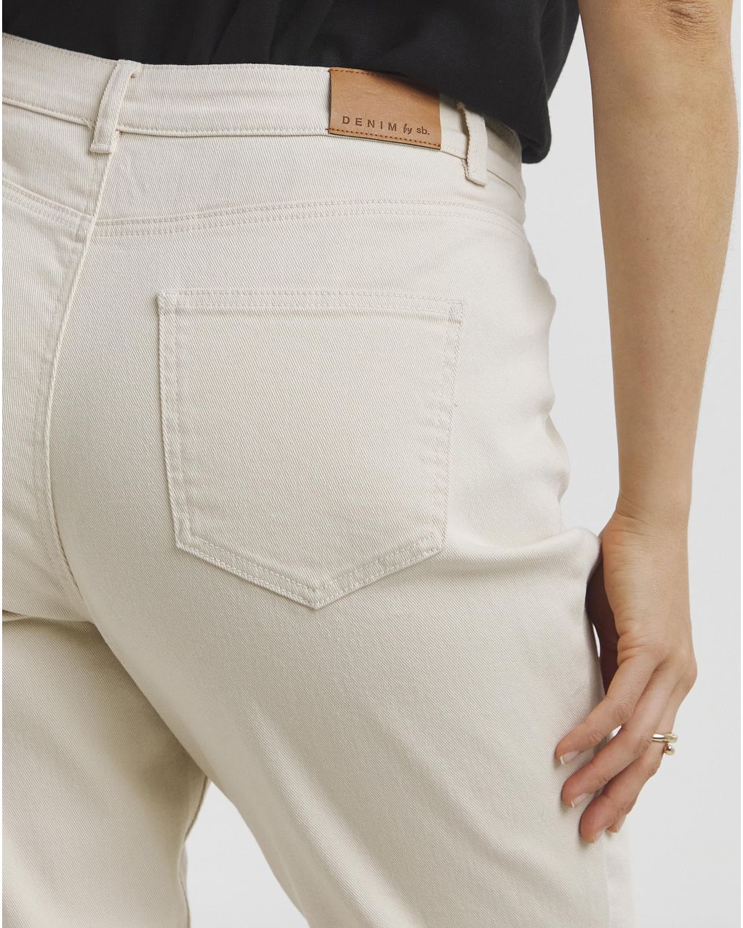 Simply Be White Off Loose Mom Jeans