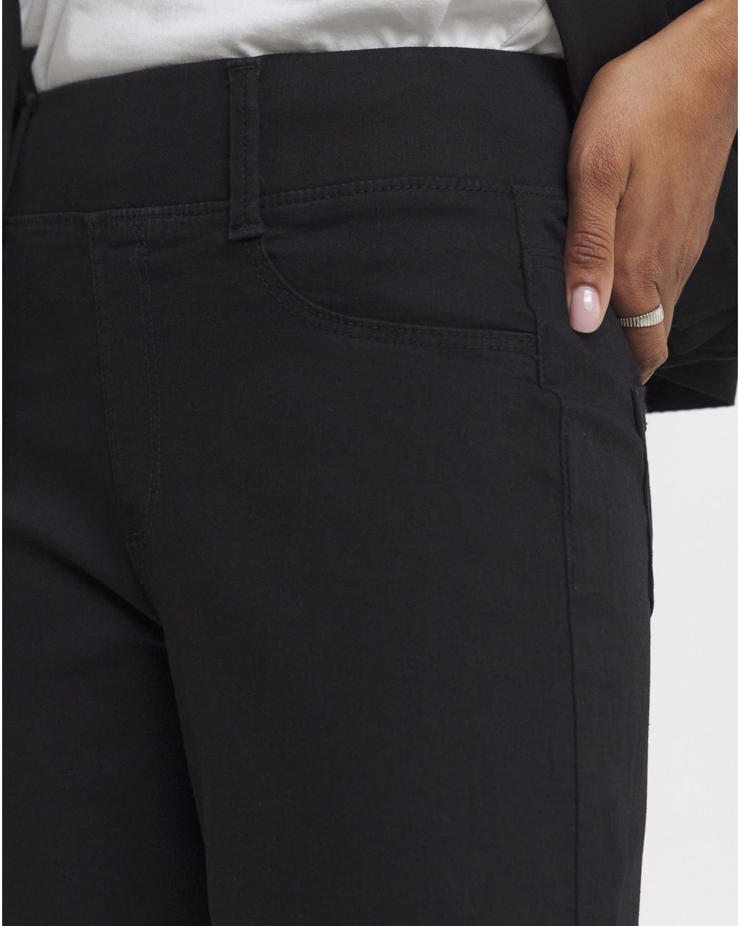 Simply Be White Wide Pull On Jeggings