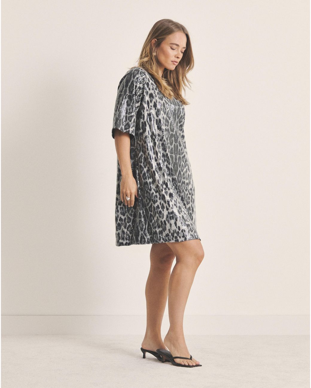 Simply Be Multicolor Sequin T-Shirt Dress