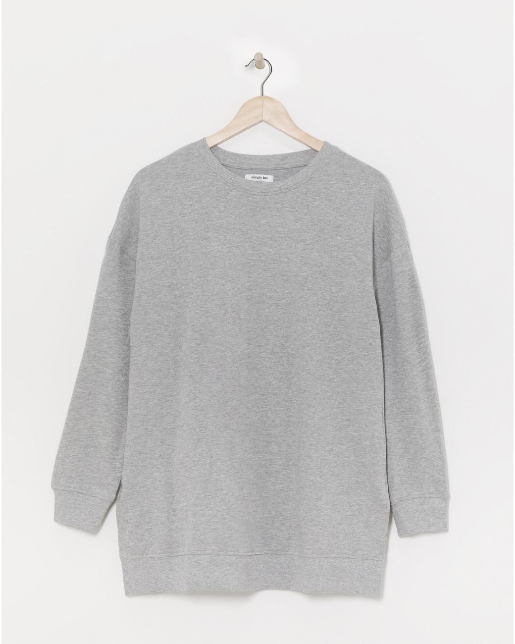 Simply Be Gray Side Split Sweatshirt Tunic