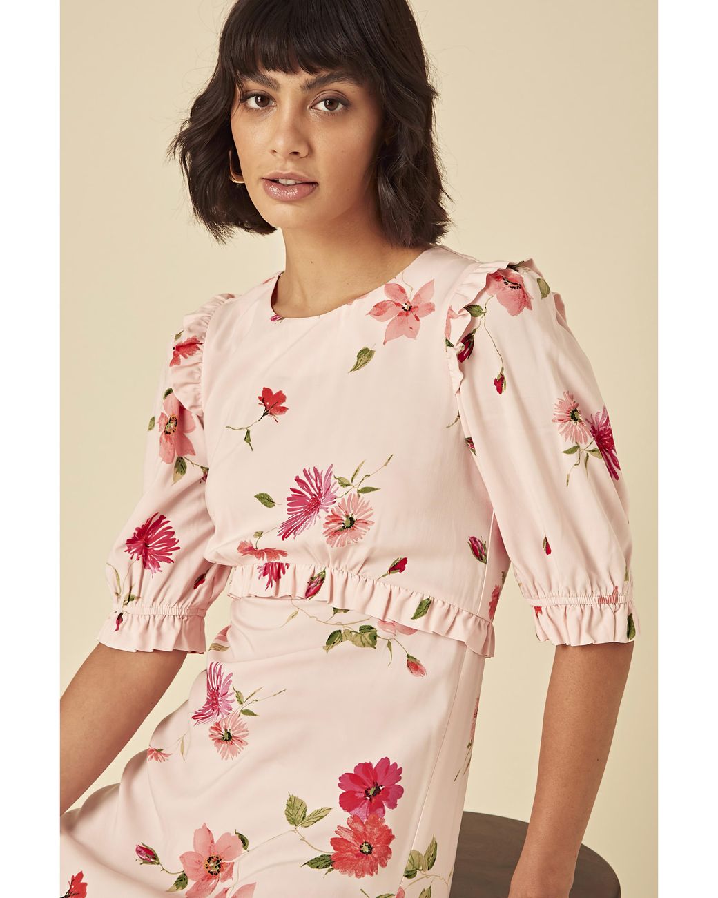 Nobody's Child Natural Felicia Midi Dress