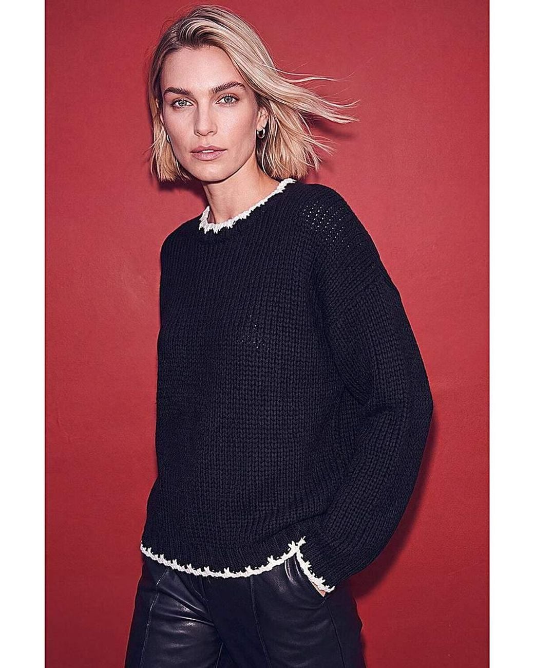Roman Red Roman Stitch Detail Soft Knit Jumper