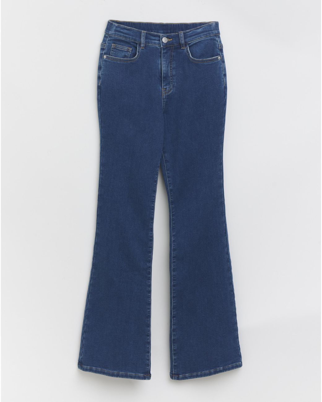 Simply Be Blue Fleece Lined Cosy Flare Leg Jeans